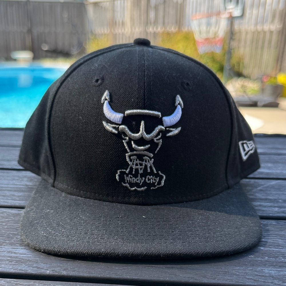 New Era Black Cap with Silver and White Embroidery